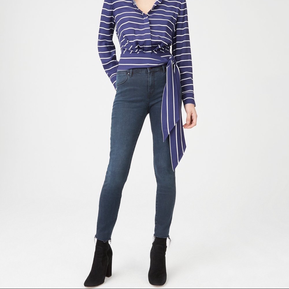 Club Monaco High-Rise Sonica denim